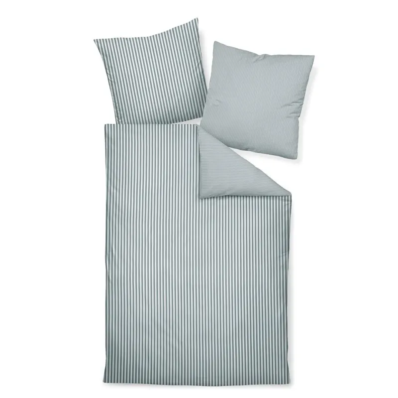 Janine Edelflanell Bettwäsche 155X220,80x80 2 teilig Chinchilla S 78060-08-512 silber