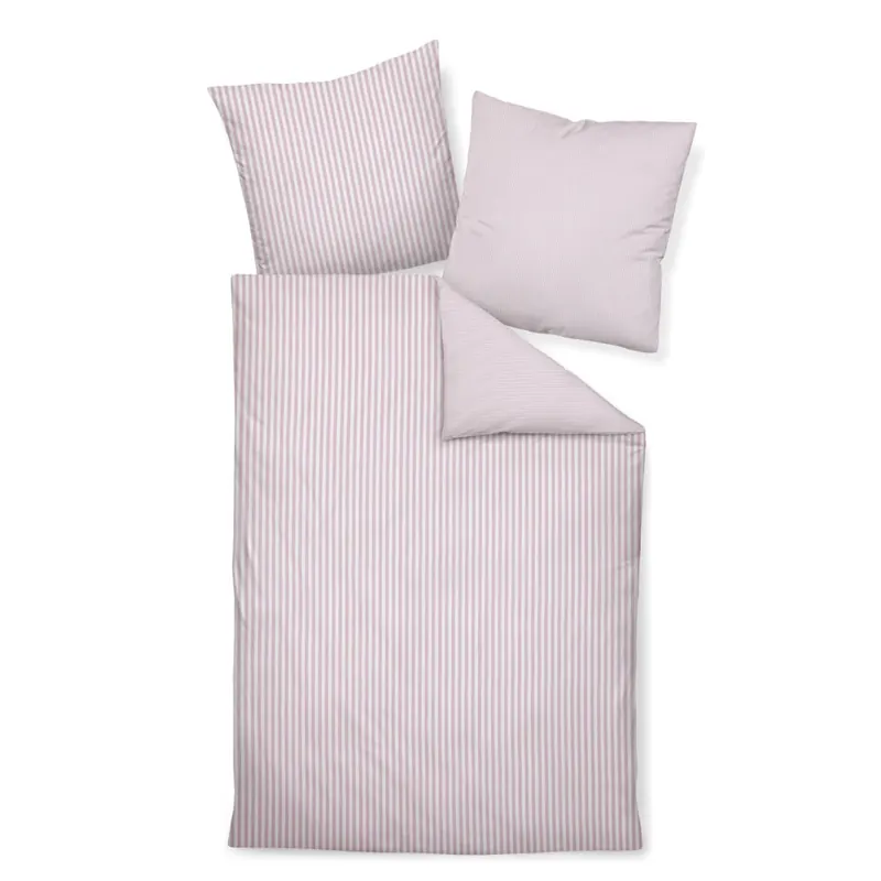 Janine Edelflanell Bettwäsche 155X220,80x80 2 teilig Chinchilla S 78060-21-512 kreiderosé
