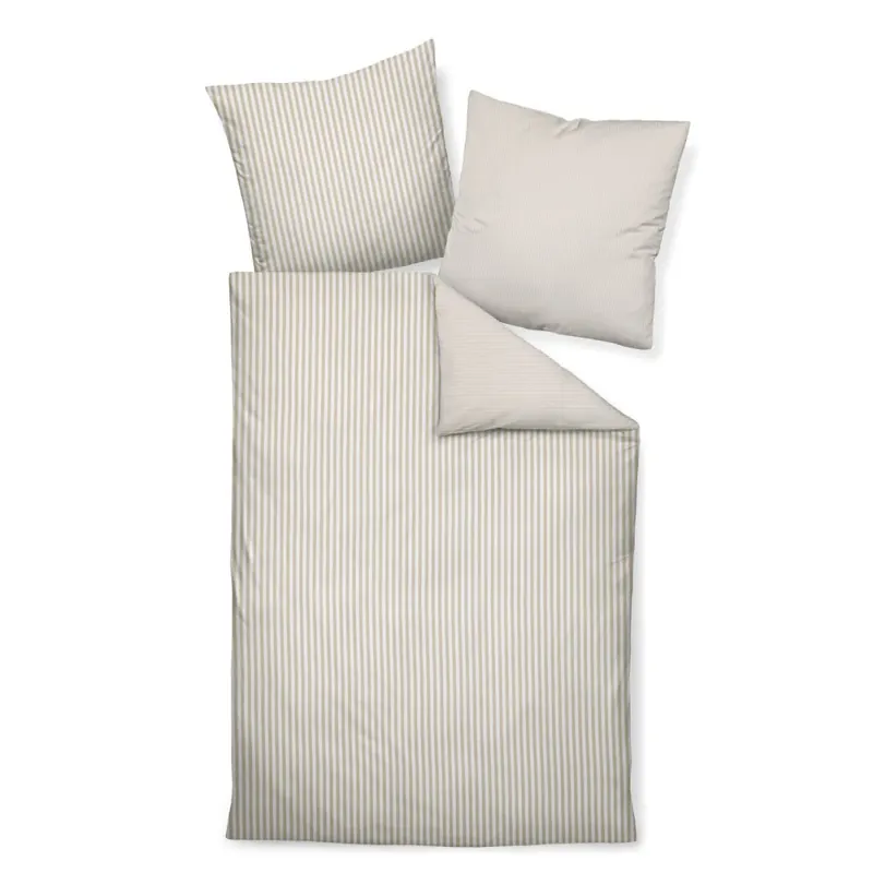 Janine Edelflanell Bettwäsche 155X220,80x80 2 teilig Chinchilla S 78060-37-512 naturell