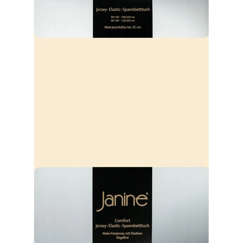 Janine Elastic-Jersey, 95% Baumwolle, 5% Elasthan Spannbettlaken SpB. 100x200 1 teilig  ELASTIC-JERSEY 5002-27-380 leinen