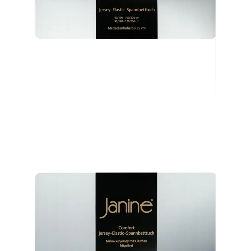 Janine Elastic-Jersey, 95% Baumwolle, 5% Elasthan Spannbettlaken SpB.  150x200 1 teilig  ELASTIC-JERSEY 5002-10-386 weiß