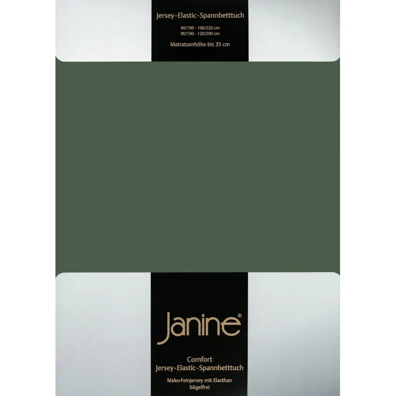 Janine Elastic-Jersey, 95% Baumwolle, 5% Elasthan Spannbettlaken SpB. 150x200 1 teilig ELASTIC-JERSEY 5002-76-386 olivgrün
