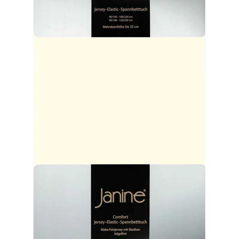 Janine Elastic-Jersey, 95% Baumwolle, 5% Elasthan Spannbettlaken SpB - 200x200 1 teilig ELASTIC-JERSEY 5002-07-377 natur