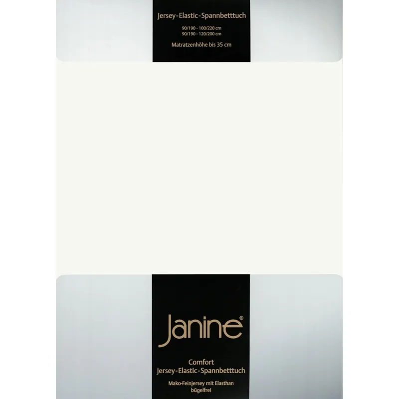 Janine Elastic-Jersey, 95% Baumwolle, 5% Elasthan Spannbettlaken SpB - 200x200 1 teilig ELASTIC-JERSEY 5002-09-377 ecru