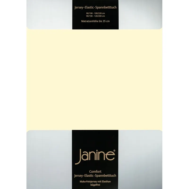 Janine Elastic-Jersey, 95% Baumwolle, 5% Elasthan Spannbettlaken SpB - 200x200 1 teilig ELASTIC-JERSEY 5002-17-377 champagner