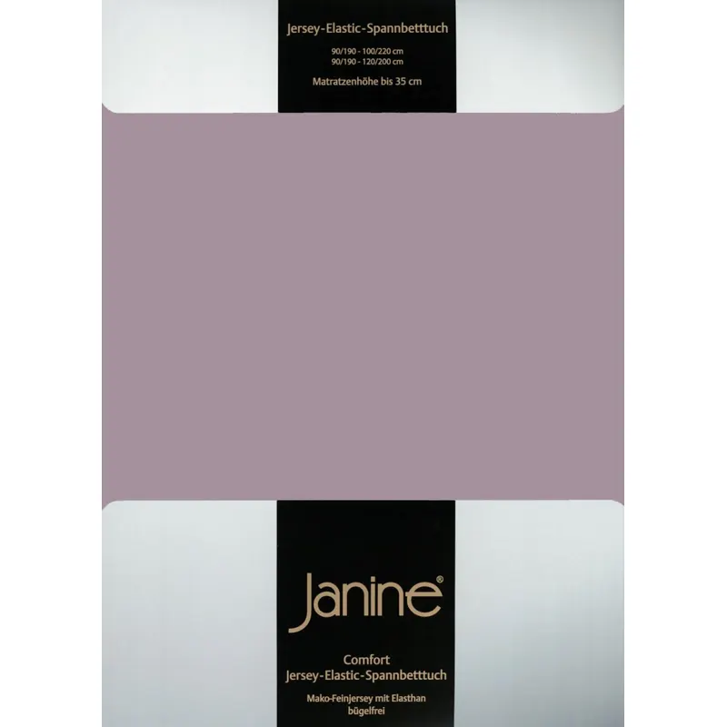 Janine Elastic-Jersey, 95% Baumwolle, 5% Elasthan Spannbettlaken SpB - 200x200 2 teilig  Elastic 5002-530-377 holunder