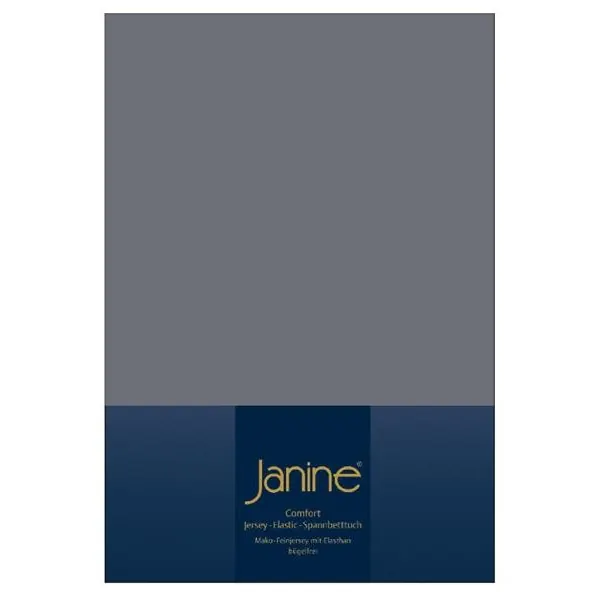 Janine Elastic-Jersey, 95% Baumwolle, 5% Elasthan Spannbettlaken TO SpB.100x200 1 teilig TOPPER 5001-48-380 opalgrau