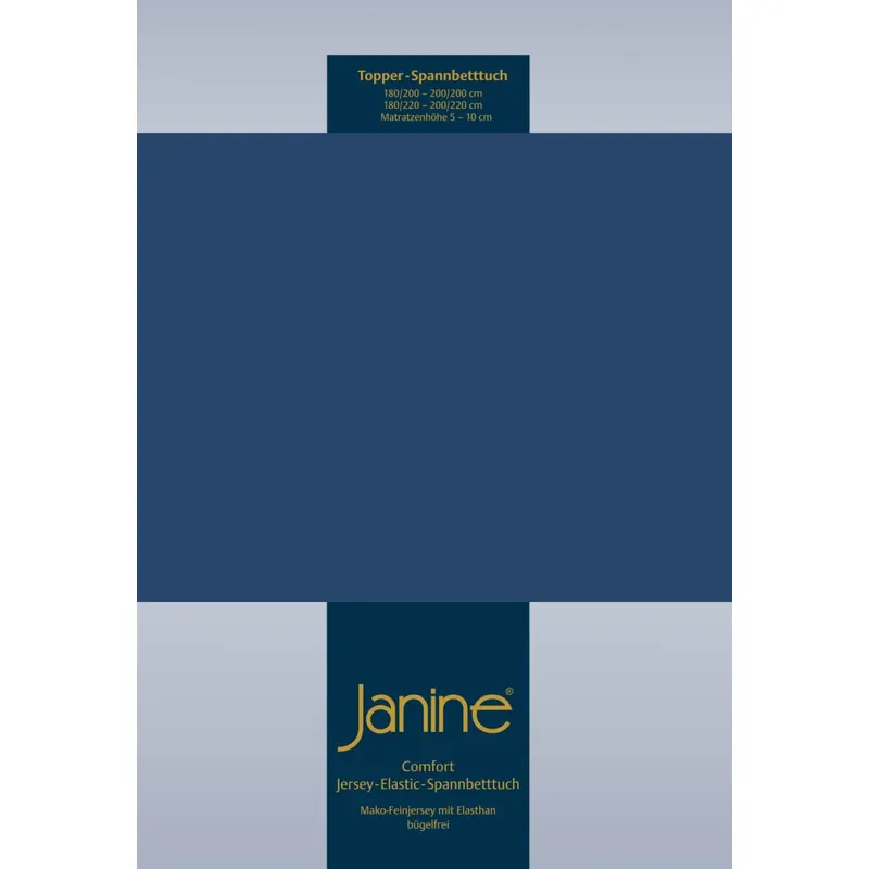 Janine Elastic-Jersey, 95% Baumwolle, 5% Elasthan Spannbettlaken TO SpB.100x200 1 teilig TOPPER 5001-82-380 marine