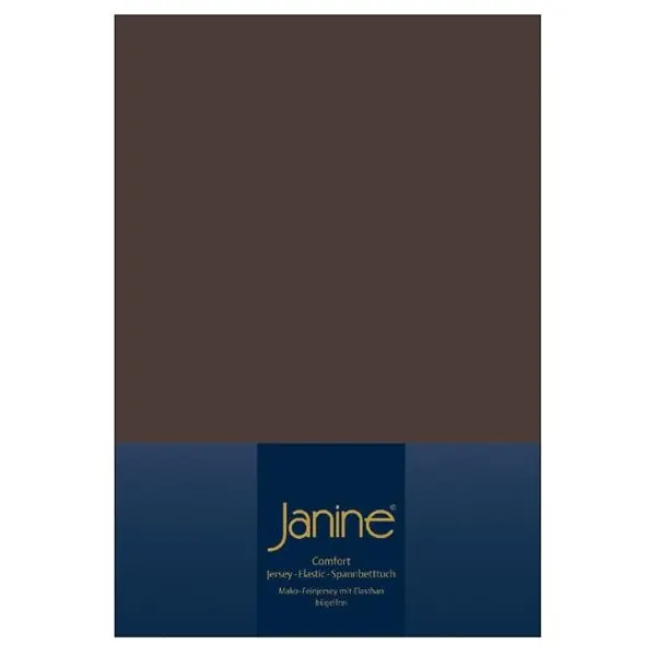 Janine Elastic-Jersey, 95% Baumwolle, 5% Elasthan Spannbettlaken TO SpB.100x200 1 teilig TOPPER 5001-87-380 dunkel braun