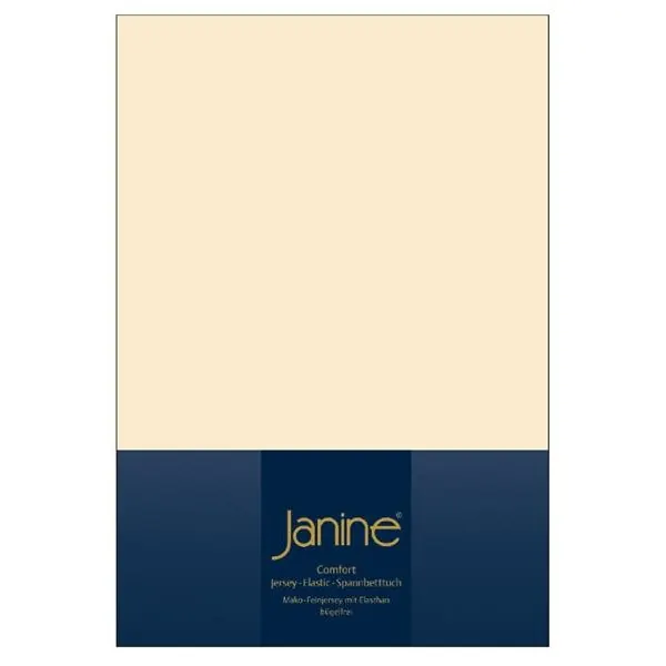 Janine Elastic-Jersey, 95% Baumwolle, 5% Elasthan Spannbettlaken TO SpB. 150x200 1 teilig  TOPPER 5001-27-386 leinen