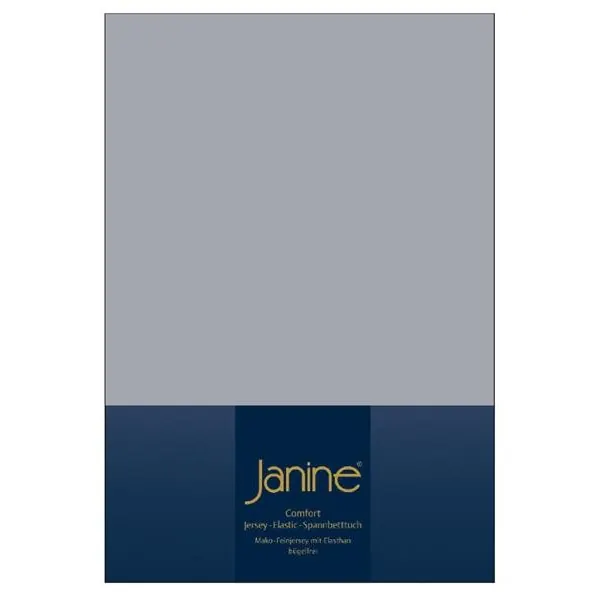 Janine Elastic-Jersey, 95% Baumwolle, 5% Elasthan Spannbettlaken TO SpB. 150x200 1 teilig  TOPPER 5001-28-386 platin