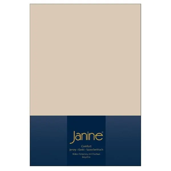Janine Elastic-Jersey, 95% Baumwolle, 5% Elasthan Spannbettlaken TO SpB. 150x200 1 teilig  TOPPER 5001-29-386 sand