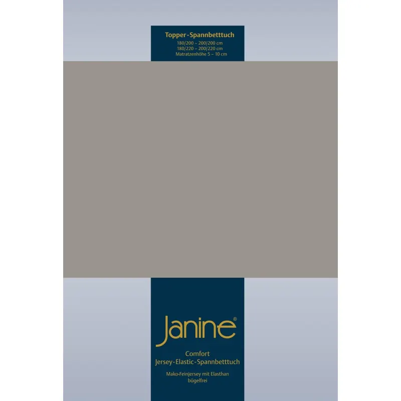 Janine Elastic-Jersey, 95% Baumwolle, 5% Elasthan Spannbettlaken TO SpB. 150x200 1 teilig  TOPPER 5001-77-386 vulkan