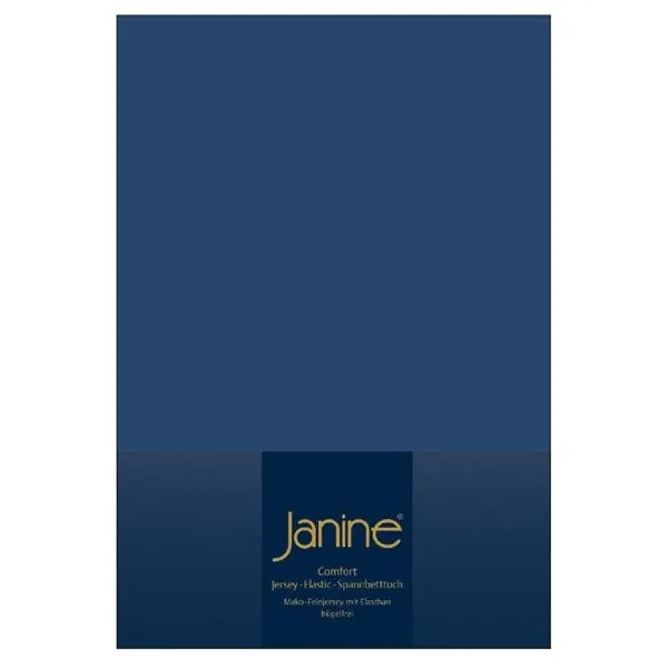Janine Elastic-Jersey, 95% Baumwolle, 5% Elasthan Spannbettlaken TO SpB. 150x200 1 teilig  TOPPER 5001-82-386 marine