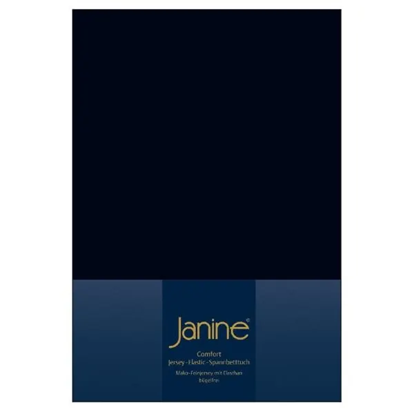 Janine Elastic-Jersey, 95% Baumwolle, 5% Elasthan Spannbettlaken TO SpB. 150x200 1 teilig  TOPPER 5001-98-386 schwarz