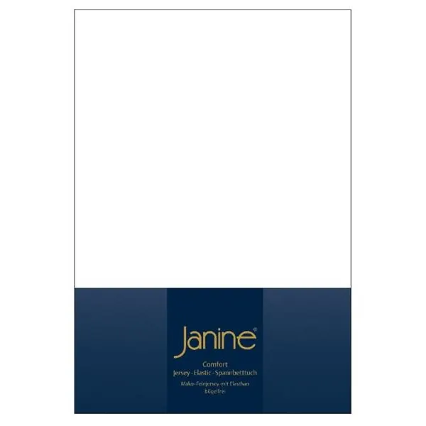 Janine Elastic-Jersey, 95% Baumwolle, 5% Elasthan Spannbettlaken TO SpB.200x200 1 teilig TOPPER 5001-10-377 weiß