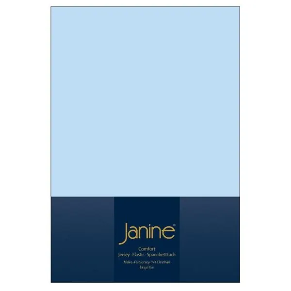 Janine Elastic-Jersey, 95% Baumwolle, 5% Elasthan Spannbettlaken TO SpB.200x200 1 teilig TOPPER 5001-12-377 hellblau