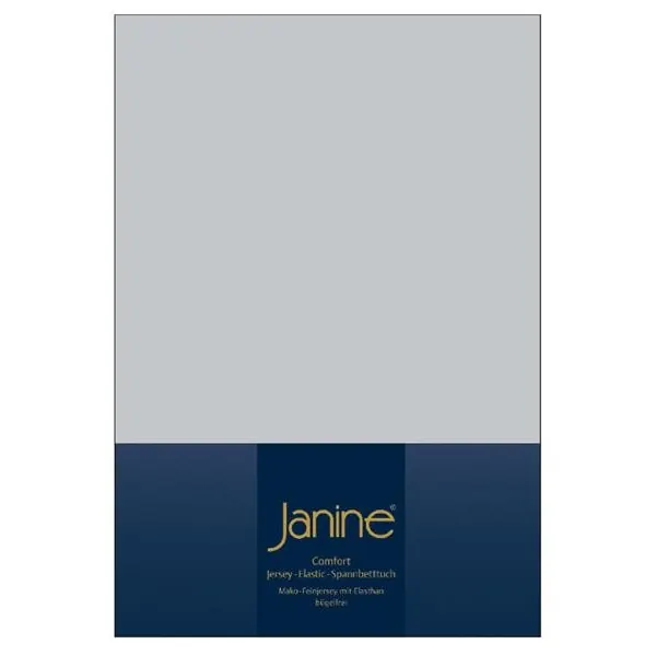 Janine Elastic-Jersey, 95% Baumwolle, 5% Elasthan Spannbettlaken TO SpB.200x200 1 teilig TOPPER 5001-18-377 silber