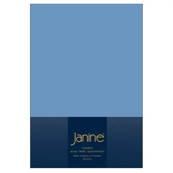 Janine Elastic-Jersey, 95% Baumwolle, 5% Elasthan Spannbettlaken TO SpB.200x200 1 teilig TOPPER 5001-42-377 blau