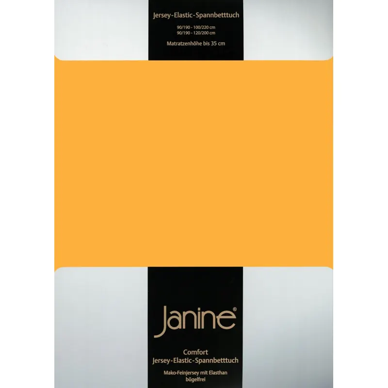 Janine  Elastic-Jersey-Spannbetttuch 150x200 sonnengelb