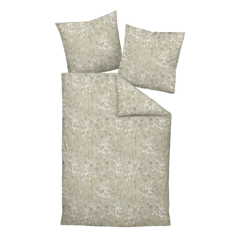 Janine Interlock-Jersey Bettwäsche 135X200,80x80 2 teilig Carmen S 55117-06-500 olivgrün