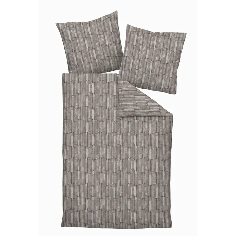 Janine Interlock-Jersey Bettwäsche 135X200,80x80 2 teilig Carmen S 55121-07-500 braun moccha