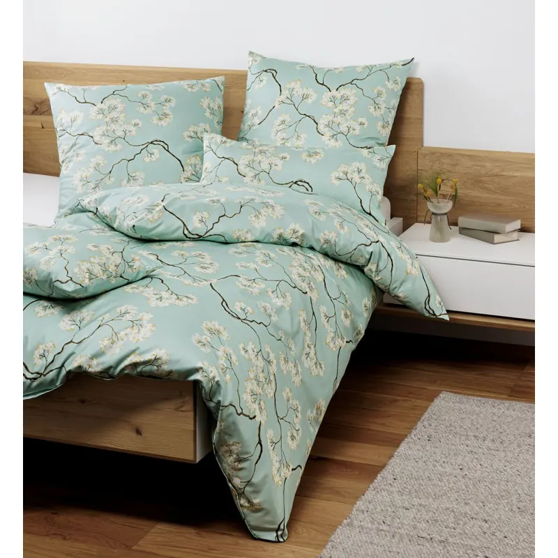 Janine Interlock-Jersey Bettwäsche 135X200 Carmen S eisblau