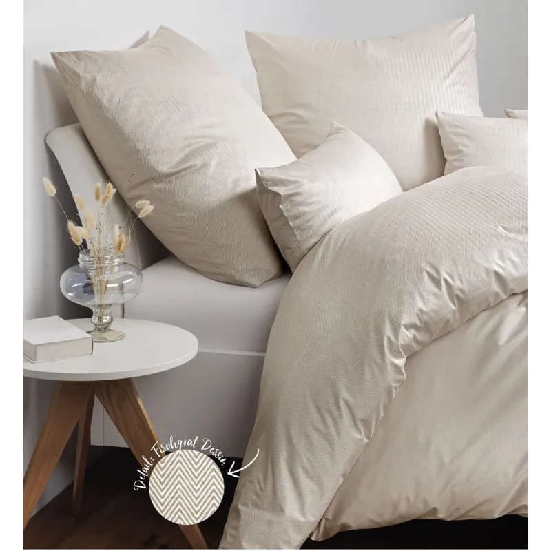 Janine Interlock-Jersey Bettwäsche 155x200,80x80 2 teilig  Jersey Classic 59000-37-510 naturell