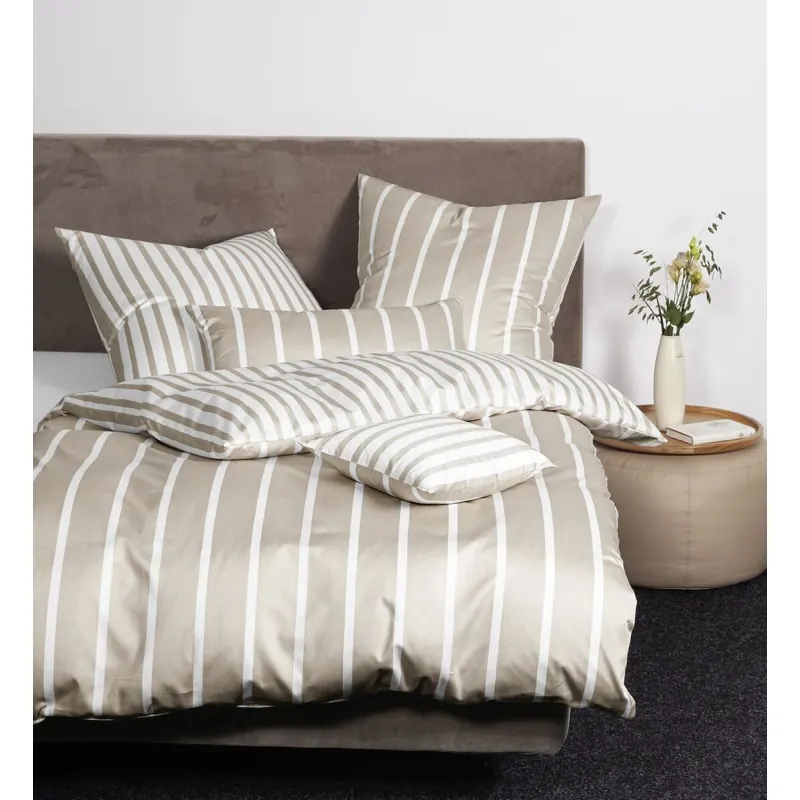 Janine Interlock-Jersey Bettwäsche 155x200,80x80 2 teilig  Jersey Classic 59028-37-510 naturell