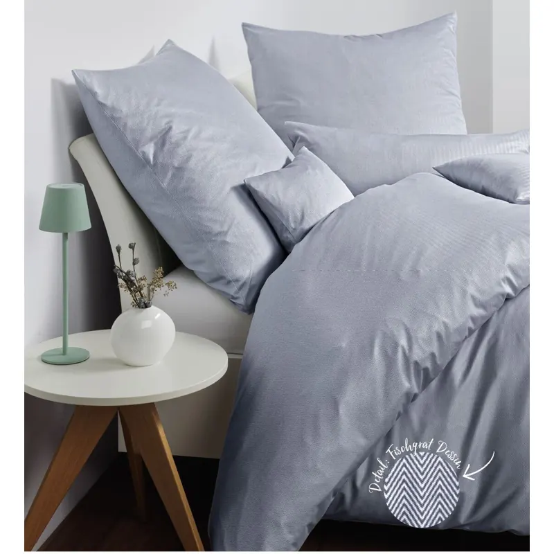 Janine Interlock-Jersey Bettwäsche * 155X220,80x80 2 teilig Jersey Classic 59000-28-512 platin