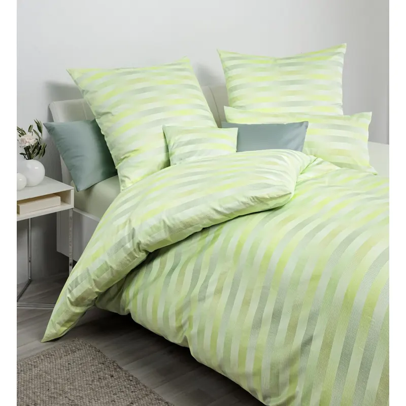 Janine Interlock-Jersey Bettwäsche 155x220 Carmen S grün
