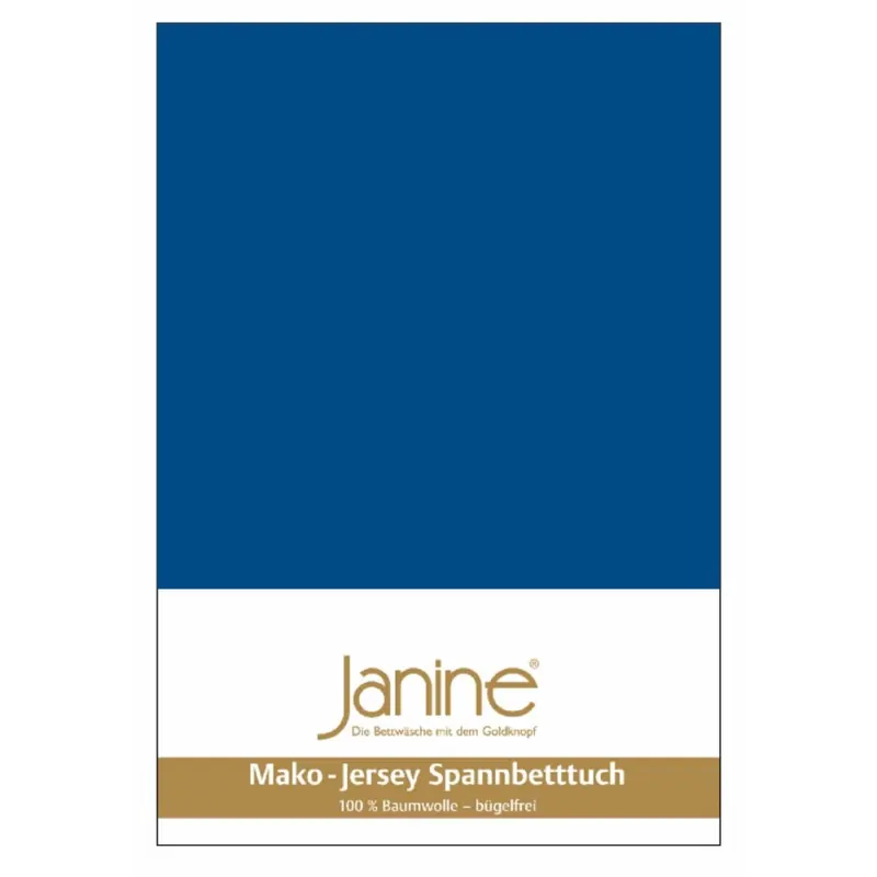 Janine Mako-Feinjersey, 100% Baumwolle Spannbettlaken SpB. 150x200 1 teilig MAKO-FEINJERSEY 5007-272-386 royalblau