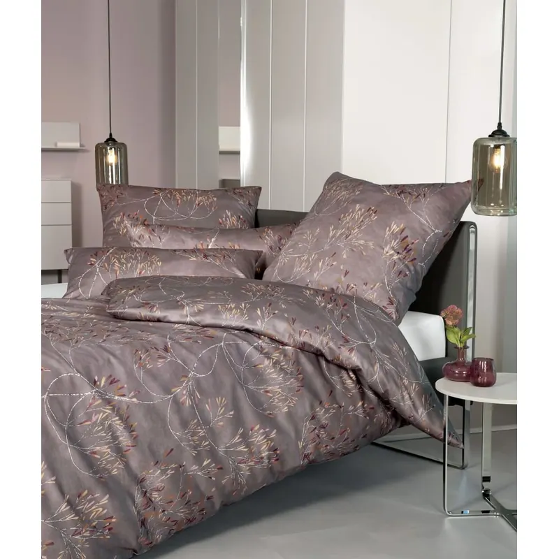 Janine Mako Satin 2 teilig Bettbezug 135 x 200 cm Kopfkissenbezug 80 x 80 cm Messina 43125-05 dämmerungsmauve