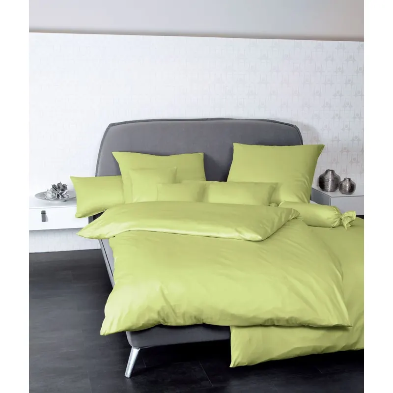 Janine Mako-Satin Bettwäsche 135X200,80x80 2 teilig Colors 31001-56-500 apfelgrün