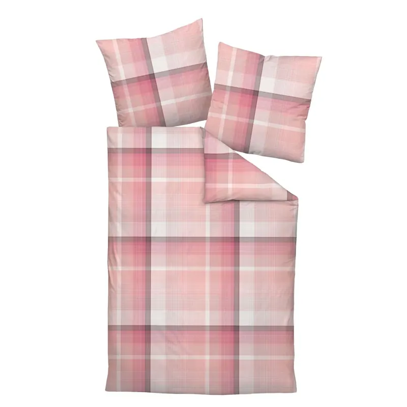 Janine Mako-Satin Bettwäsche 135x200,80x80 2 teilig  Milano 45112-01-500 rot koralle