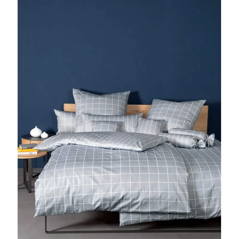 Janine Mako-Satin Bettwäsche 135X200,80x80 2 teilig modernclassic 39025-28-500 platin