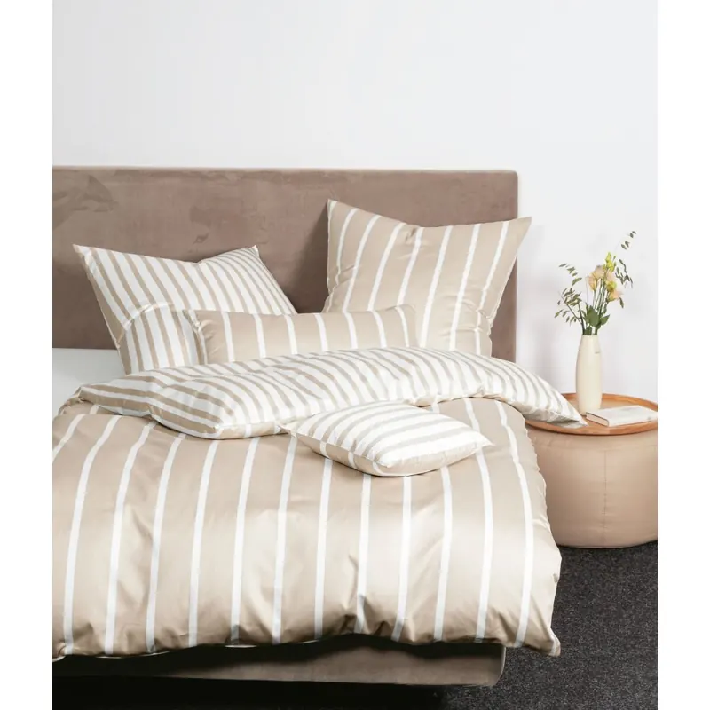 Janine Mako-Satin Bettwäsche 135X200,80x80 2 teilig modernclassic 39028-37-500 sand