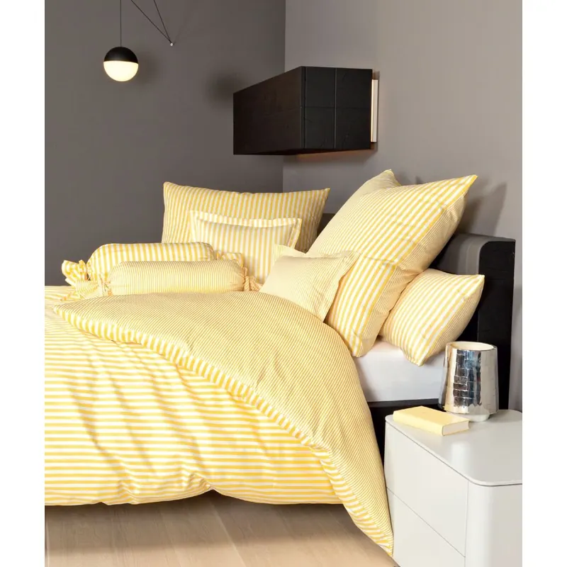Janine Mako-Satin Bettwäsche 135X200,80x80 2 teilig modernclassic 3912-13-500 hellgelb