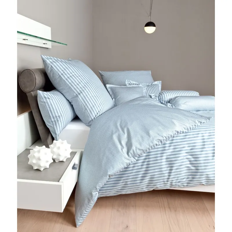 Janine Mako-Satin Bettwäsche 135X200,80x80 2 teilig modernclassic 3912-32-500 perlblau