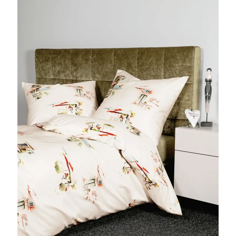 Janine Mako-Satin Bettwäsche 135X200,80x80 3 teilig modern art S 42124-9-500 rot