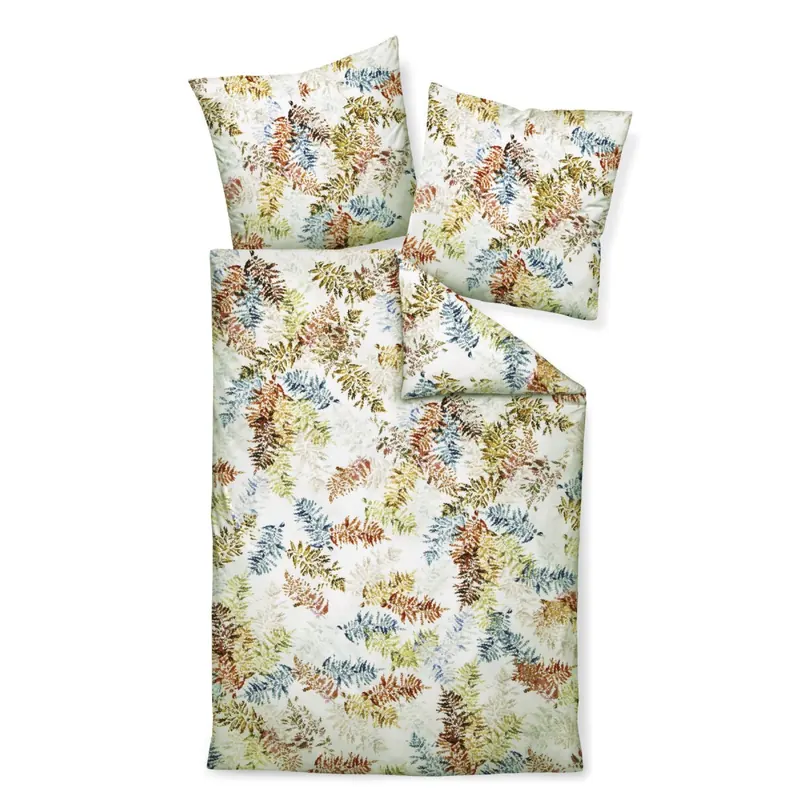 Janine Mako-Satin Bettwäsche 155 x 220 cm 80 x 80 2 teilig modern art S 42138-09-512 multicolor