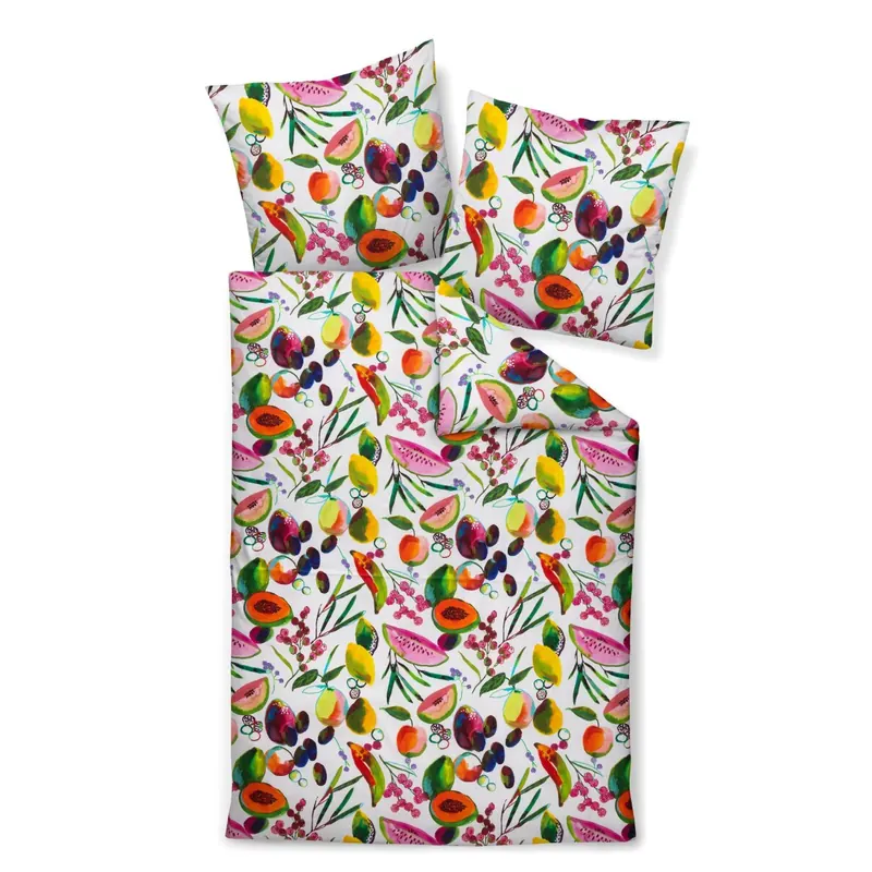 Janine Mako-Satin Bettwäsche 155x200,80x80 2 teilig Modern Art S 42147-09-510 multicolor
