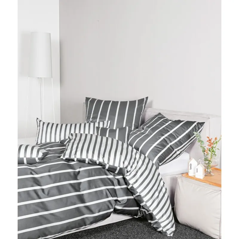 Janine Mako-Satin Bettwäsche 155x200,80x80 2 teilig  modernclassic 39028-48-510 vulkan