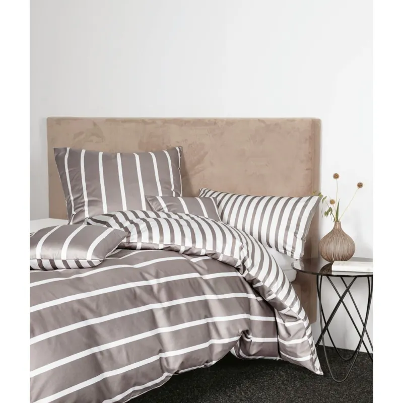 Janine Mako-Satin Bettwäsche 155x200,80x80 2 teilig  modernclassic 39028-57-510 anthrazit