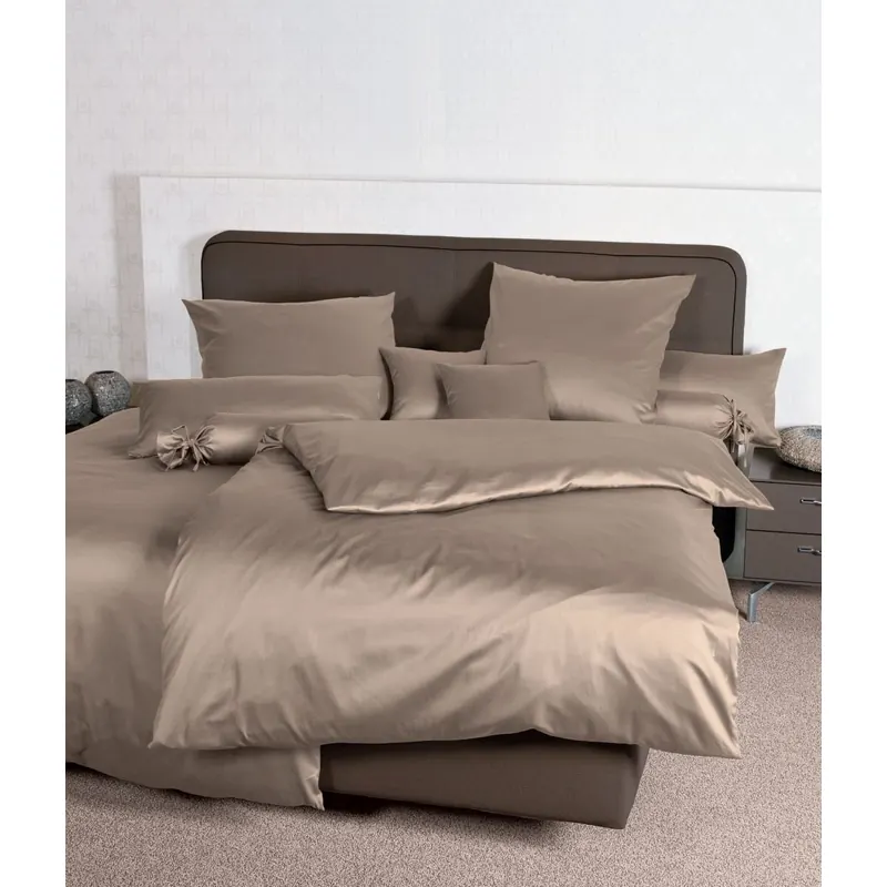 Janine Mako-Satin Bettwäsche 155X220,80x80 2 teilig Colors 31001-57-512 taupe