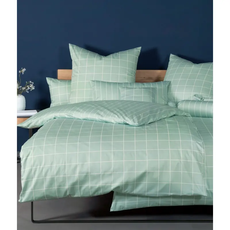 Janine Mako-Satin Bettwäsche 155X220,80x80 2 teilig modernclassic 39025-16-512 jadegrün