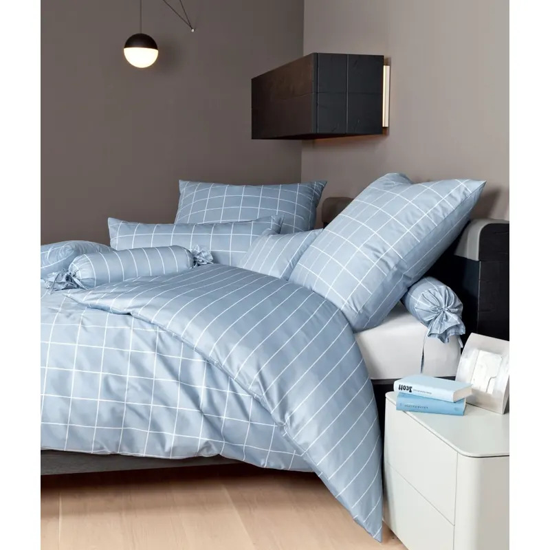 Janine Mako-Satin Bettwäsche 155X220,80x80 2 teilig modernclassic 39025-32-512 perlblau