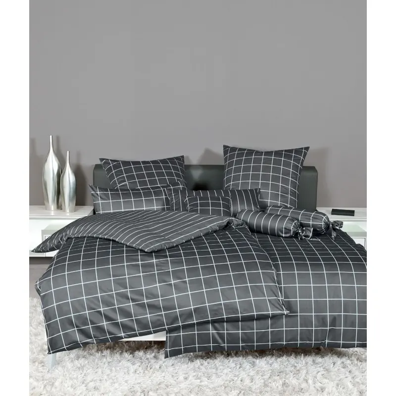 Janine Mako-Satin Bettwäsche 155X220,80x80 2 teilig modernclassic 39025-48-512 anthrazit