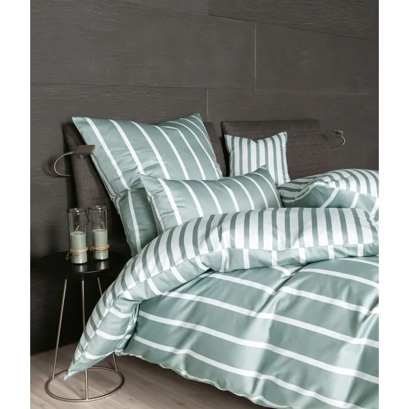 Janine Mako-Satin Bettwäsche 155X220,80x80 2 teilig modernclassic 39028-46-512 salbeigrün
