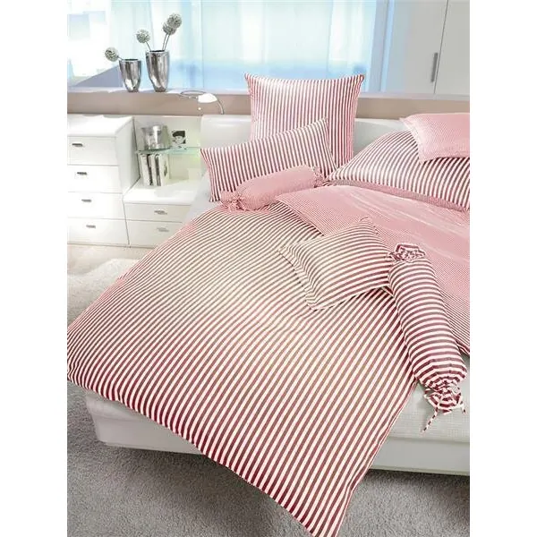Janine Mako-Satin Bettwäsche 155X220,80x80 2 teilig modernclassic 3912-01-512 rot